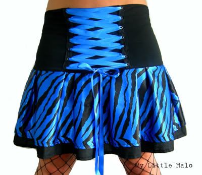 blue zebra skirt