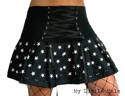 star print mini corset skirt