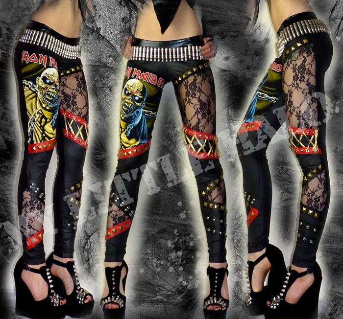 Iron Maiden Piece of Mind Studded Leggings