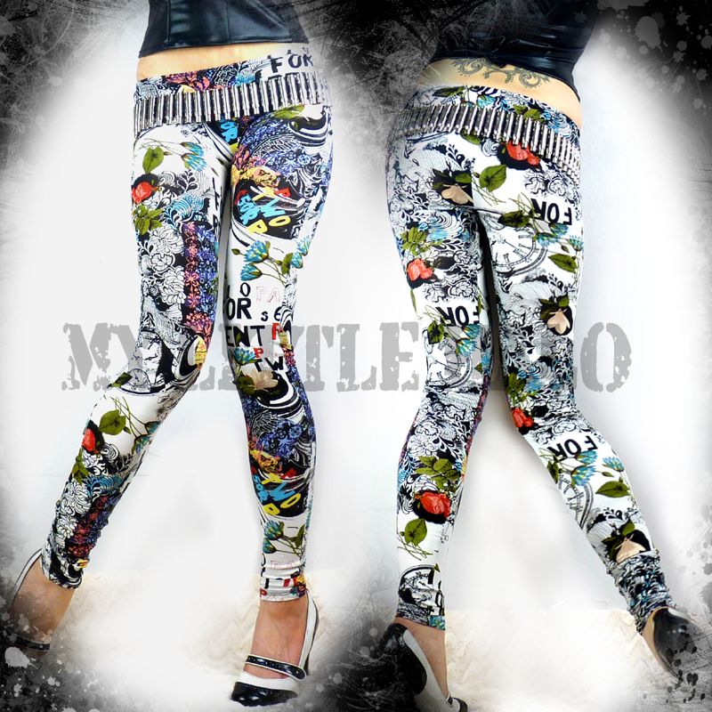 floral artsy printed patterned leggings