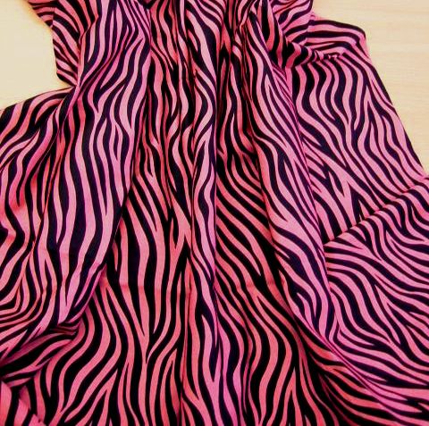 pink zebra print corset dress