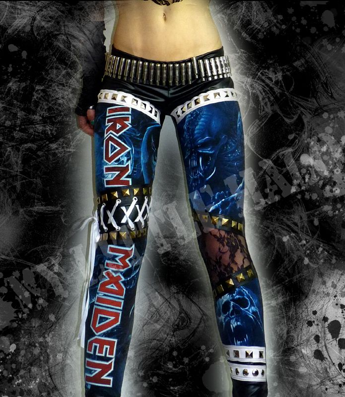 Custom Clothing Iron Maiden Final Frontier Studded Leggings