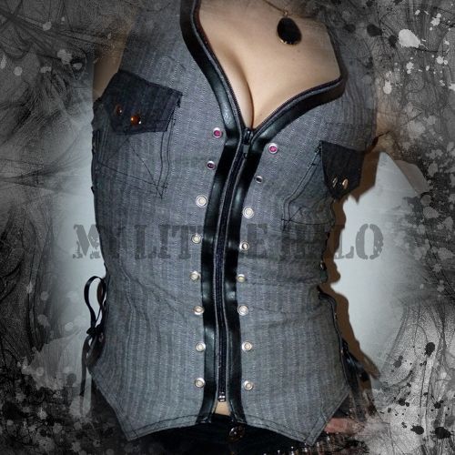 Kat Von D denim vest top