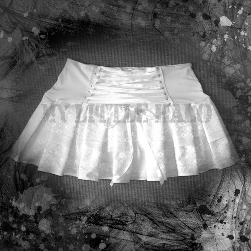white lace corset skirt