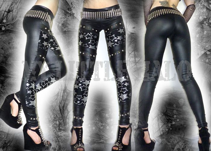 Glam rock glitter stars leggings