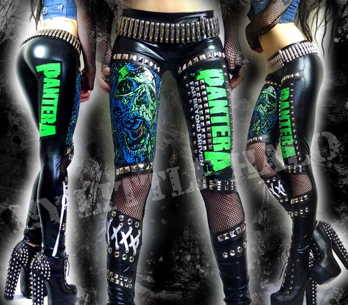 Studded/Fishnet Pantera Leggings