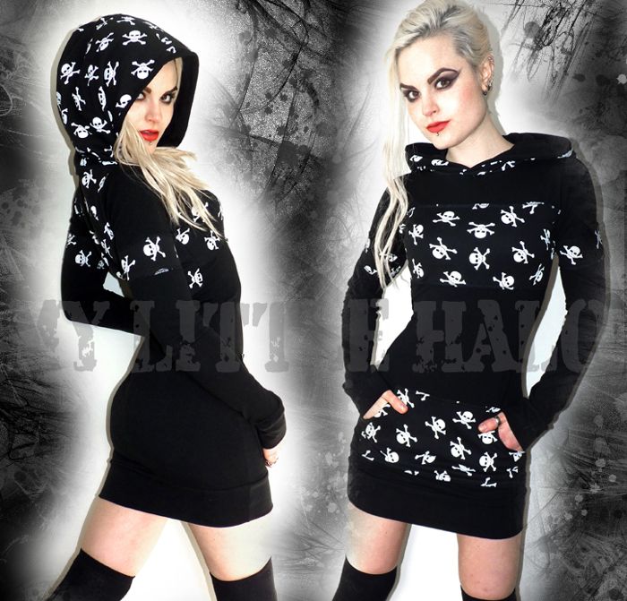 skull and crossbones dress top