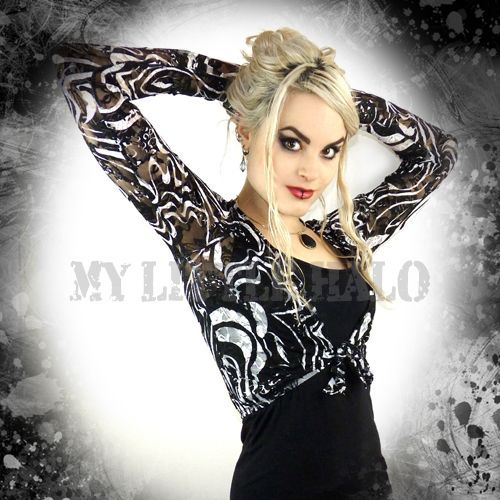 Black & White Zebra Print Lace Shrug 