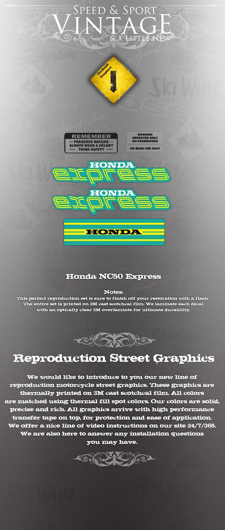 Honda express decal #4