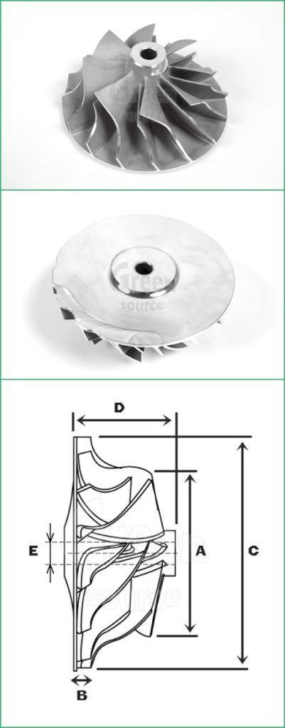 T04B compressor wheel