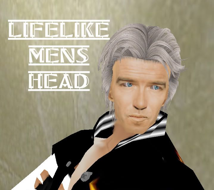 Lifelike mens head