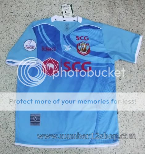   SCG Samut Songkhram FC.Soccer Jersey Home 2011 FA CUP PATCH #10  