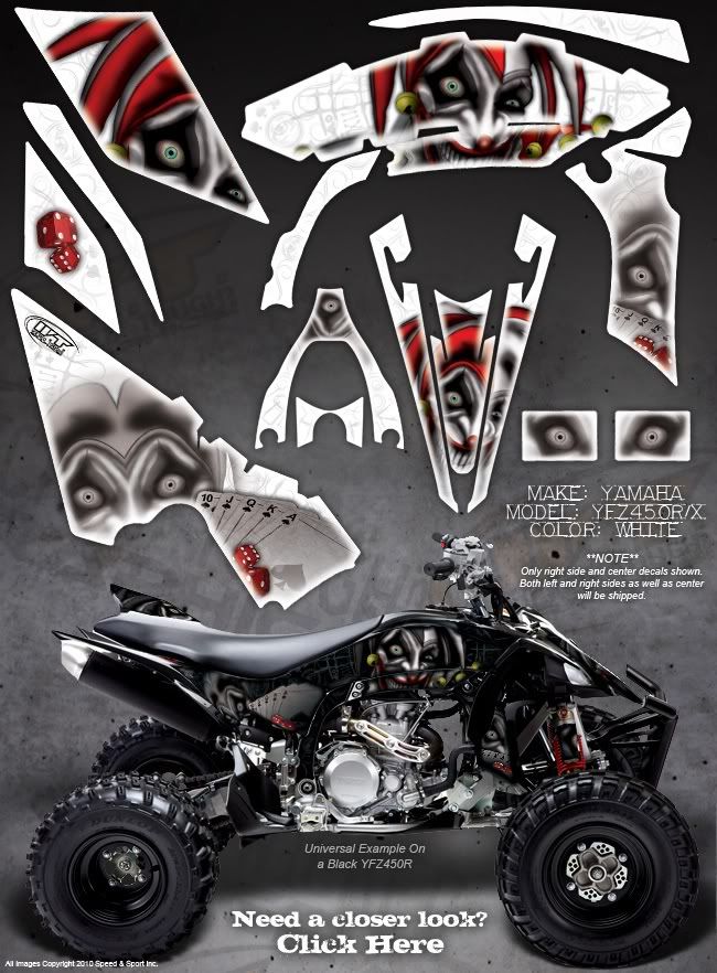 YAMAHA YFZ450R YFZ450X GRAPHICS THE EVIL JESTER  