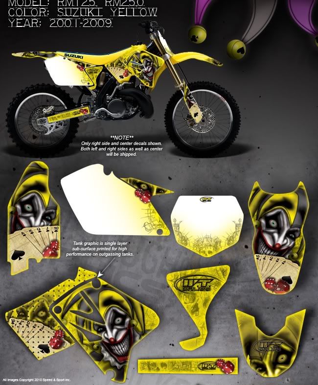 SUZUKI 2001 2009 RM250 RM125 GRAPHICS THE EVIL JESTER  