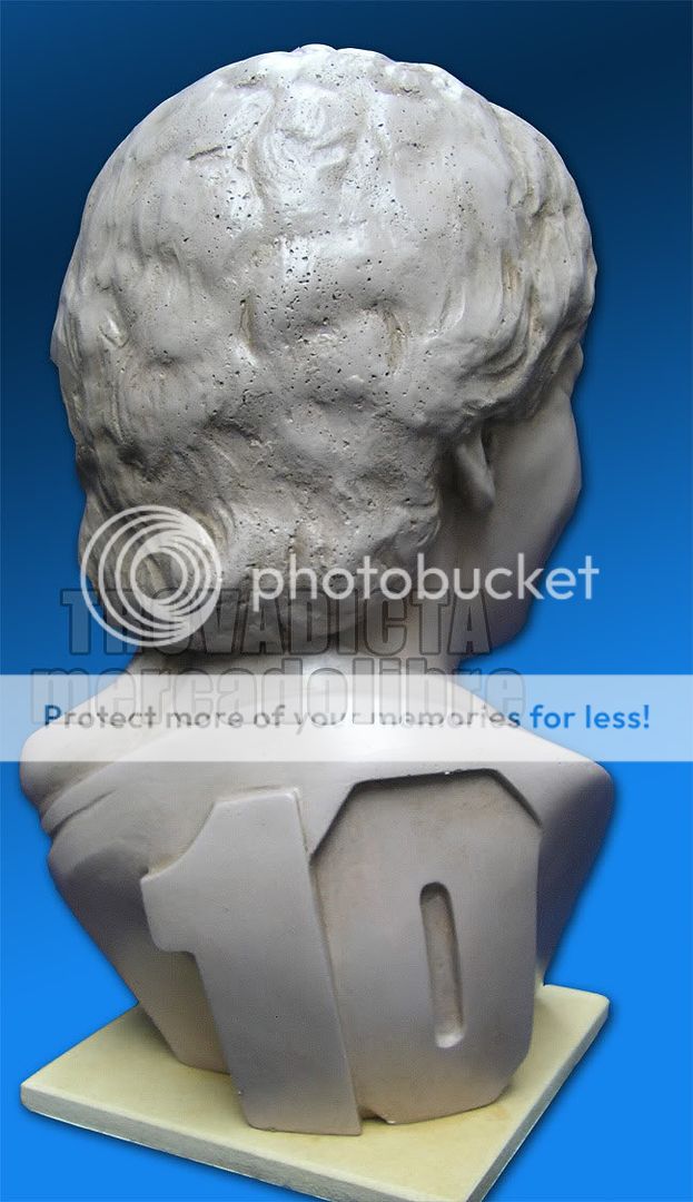 bust amazing diego maradona sculpture 1986 crafted details material