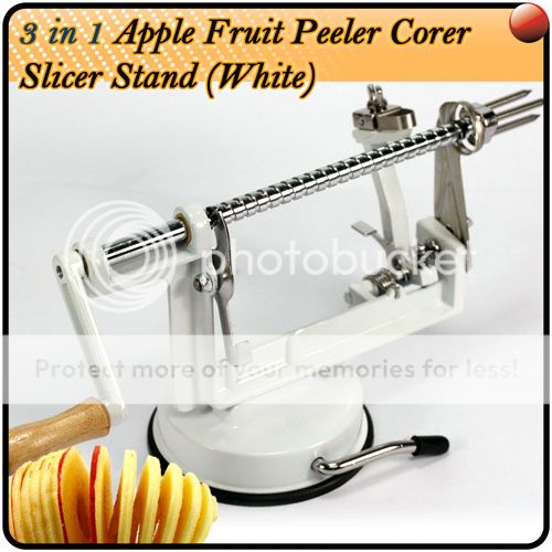 WHITE DIY Apple Peer Fruit Potato Slicer Peeler Corer  