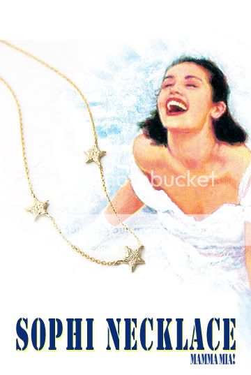 hollywood movie Meryl Mamma Mia 3 Star Necklace GOLD  